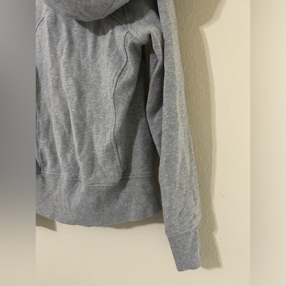 Lululemon Scuba Hoodie Light Cotton Fleece Medium Gray Women’s Size 6 Zip Jacket - Picture 6 of 12